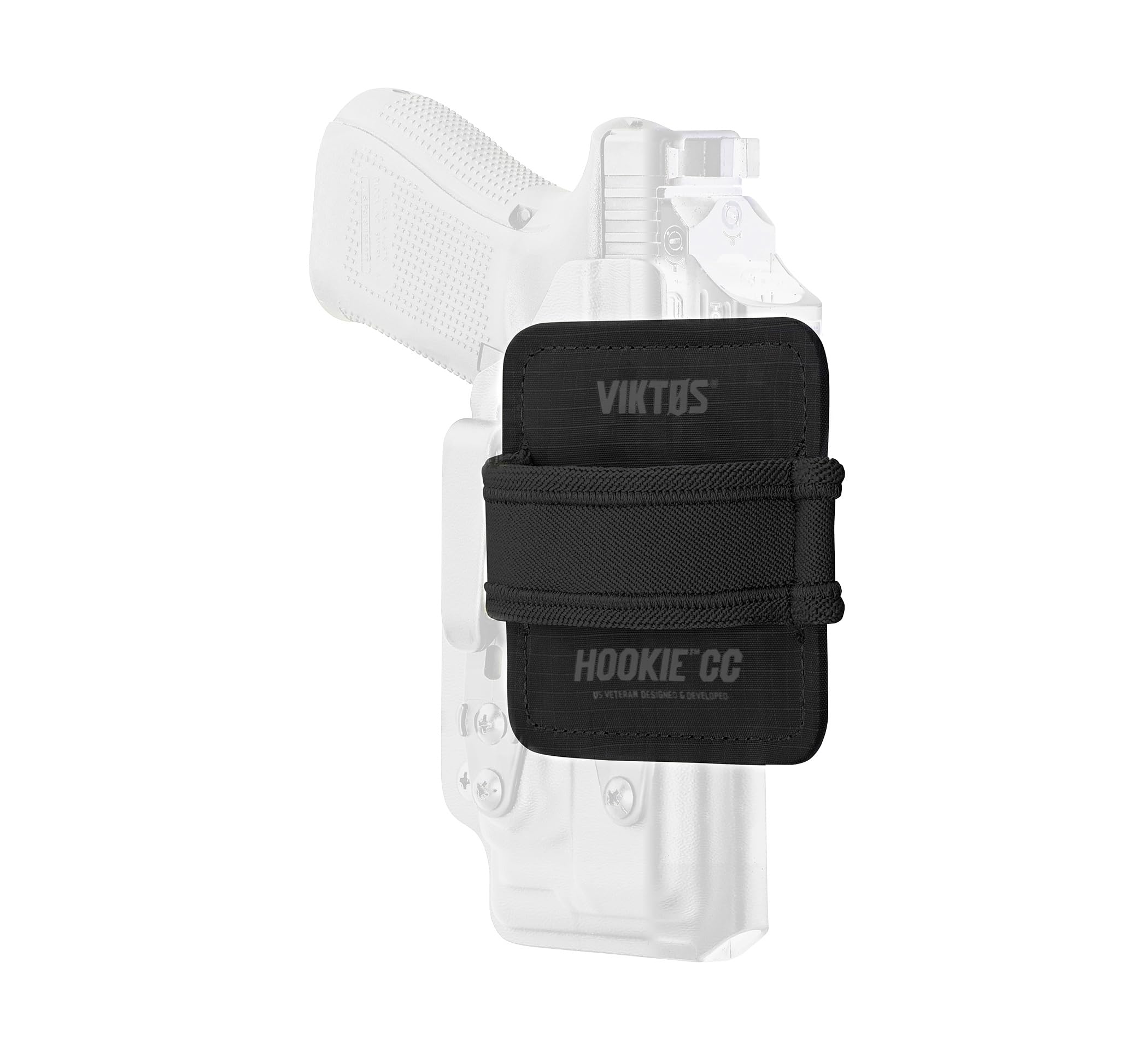VIKTOS Hookie CC Compact Concealed Carry Solution for Kydex-Style Holsters | Elastic Webbing, Full Hook Backing - 4" W x 4" H - Image 3