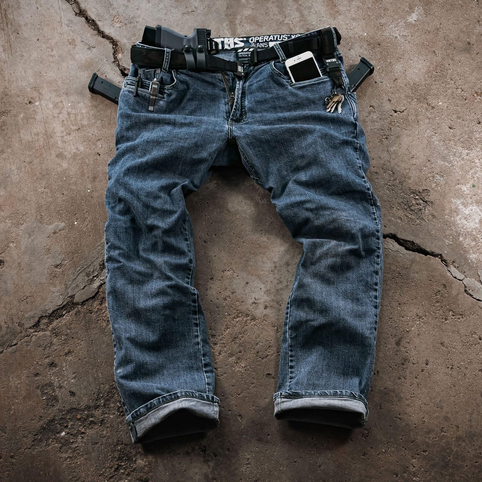 VIKTOS Men's Operatus XP Tactical Casual Durable Stretch Double Zip EDC Denim Jeans with Multi Pockets - Image 7