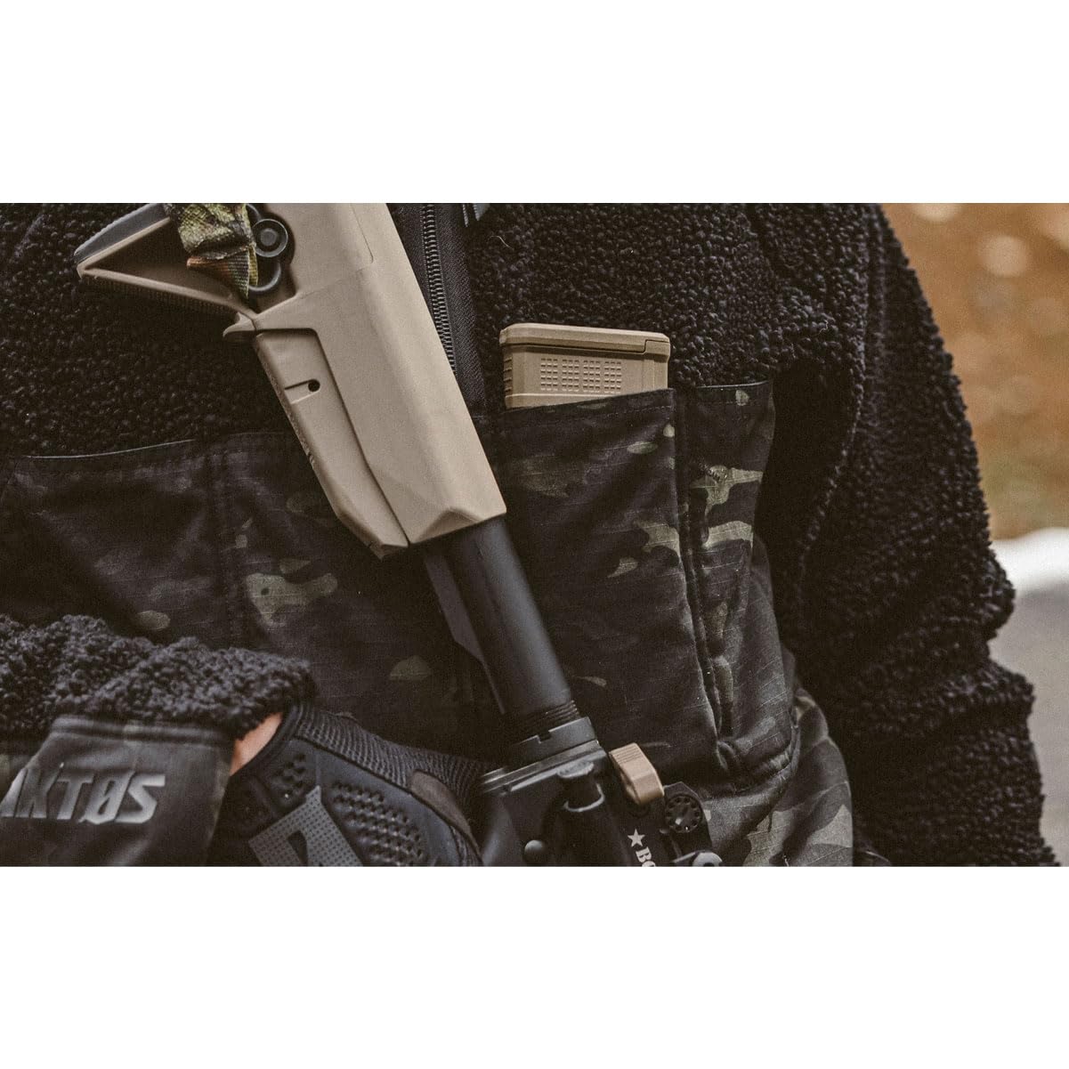 VIKTOS Men's Quarter Zip Hooded Basecraft Sherpa Fleece Anorak Pullover Jacket - Image 3