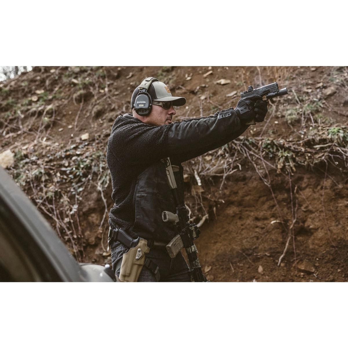 VIKTOS Men's Quarter Zip Hooded Basecraft Sherpa Fleece Anorak Pullover Jacket - Image 6