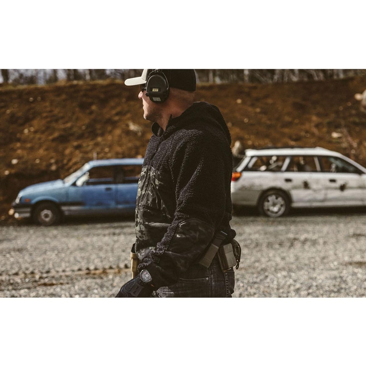 VIKTOS Men's Quarter Zip Hooded Basecraft Sherpa Fleece Anorak Pullover Jacket - Image 7