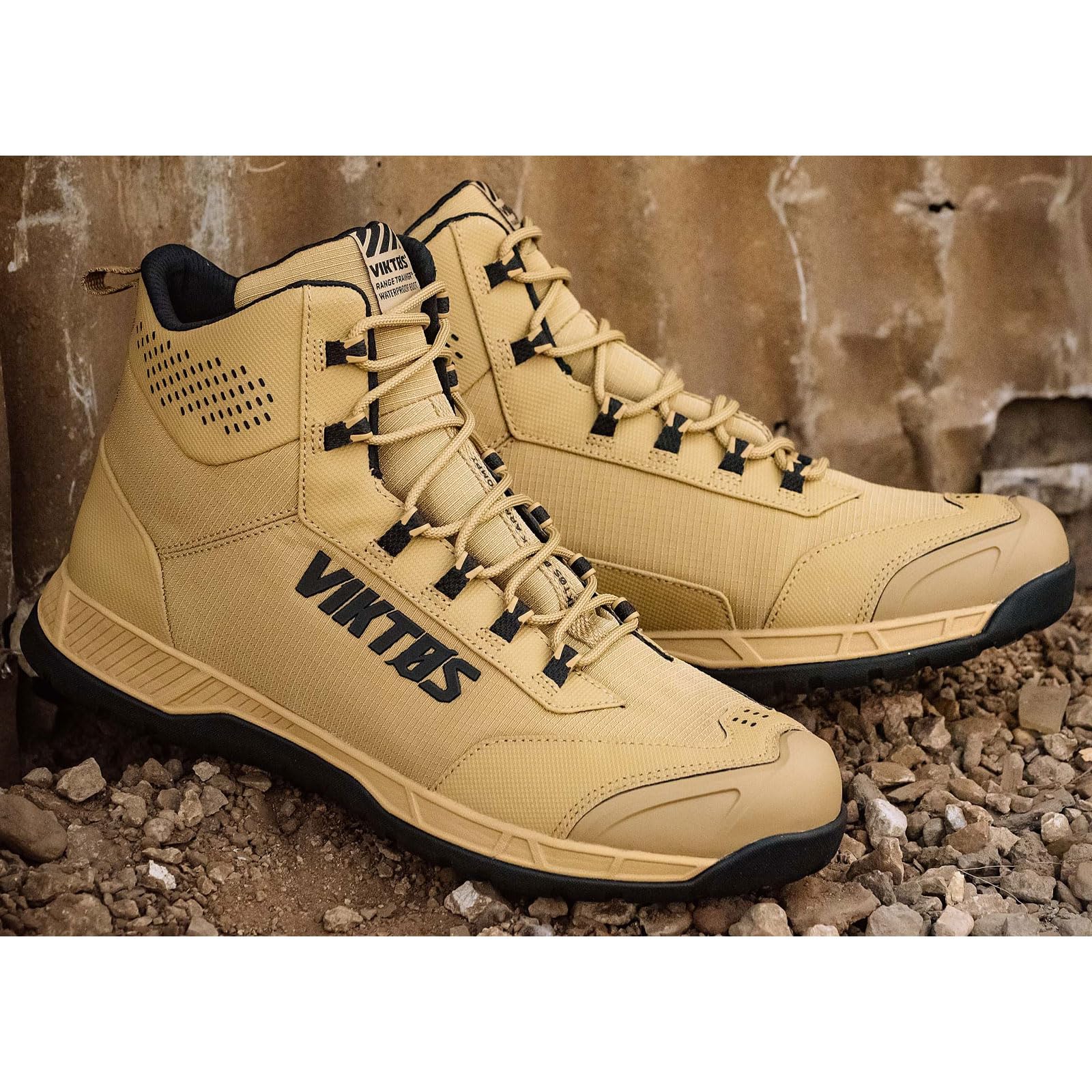 VIKTOS Men's Range Trainer Rugged Durable Breathable Waterproof Reinforced Toe Tactical Mid Boots - Image 5